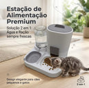 Bebedouro e Comedouro Pet Duplo – Alimentador e Bebedouro para Cães e Gatos