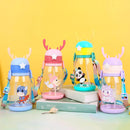 Garrafa de Água Infantil Portátil 600ml com Alça – Design Divertido, Fácil de Apertar, Ideal para Escola e Esportes