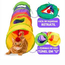 Brinquedo Para Pets Túnel Labirinto Para Gatos Colorido Top Divertido
