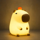 Luminária Infantil de Silicone em Formato de Capivara – Recarregável via USB, Toque, Ideal para Dormir