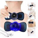 Mini Massageador Portátil EMS – Alívio de Dores no Pescoço e Corpo, Prático e Eficiente