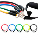 Kit com 11 Extensores Elásticos para Treino Funcional, Academia, Ginástica, Exercícios Fitness e Desenvolvimento Muscular