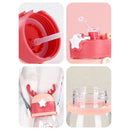 Garrafa de Água Infantil Portátil 600ml com Alça – Design Divertido, Fácil de Apertar, Ideal para Escola e Esportes