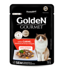Kit com 10 unid. Sachê Golden Gourmet Ração Úmida Gatos Castrados