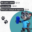 Kit Gel Dental Pasta de Dente Pet Clean + Escova De Dente Dedeira Cores Sortidas Cachorro e Gato