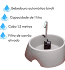 Fonte Para Caes E Gatos 1 Litro,  Com Carvão Ativado