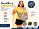 Sling Pet De Vestir | Carregador Pet | Cães | Gatos - Cinza