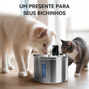 Bebedouro Automático Newpet 3L em Aço Inox para Cães e Gatos – Fonte de Água com Alimentação USB 5V