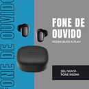 Fone de Ouvido Redmi Buds 6 Play TWS Bluetooth 5.4, 20h de Reprodução e Resistência