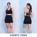 Shorts Feminino de Yoga e Academia – Cintura Alta, Modela o Quadril, Super Elástico e Respirável