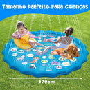Piscina Inflável com Chafariz 170cm – Tapete de Água para Crianças, Brinquedo de Verão