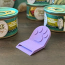 Abridor de latas para pets – design ergonômico com pegada antiderrapante, seguro para abrir alimentos de gatos e cães, feito em plástico resistente para uso na cozinha