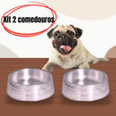 Kit com 2 unidades comedouro pesado de alumínio