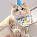 Conjunto de Chapéu de Aniversário e Bandana para Cachorro!